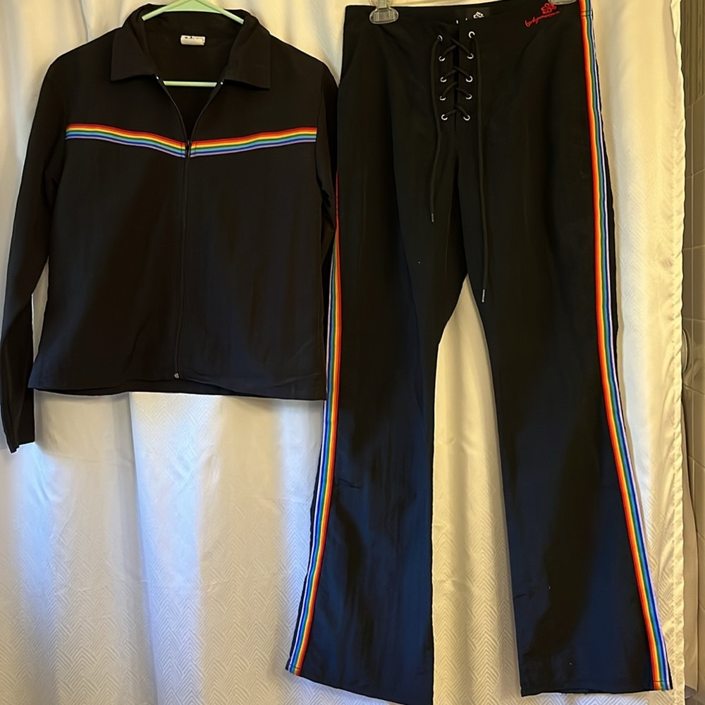 Rainbow jacket, and pants combo